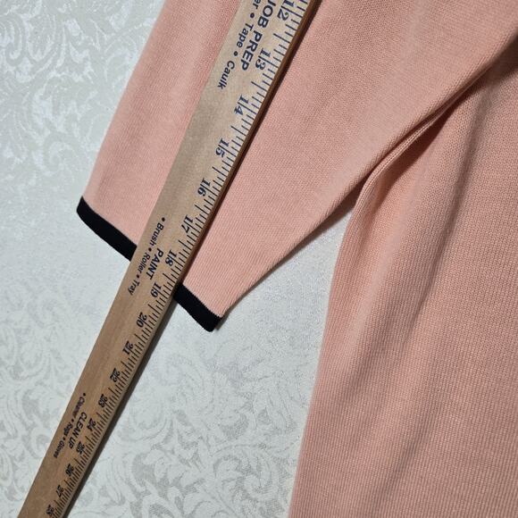 VTG Bob Mackie Wearable Art Cardigan Jacket sz XL Peach Black Zip Up Artsy READ - Picture 13 of 14